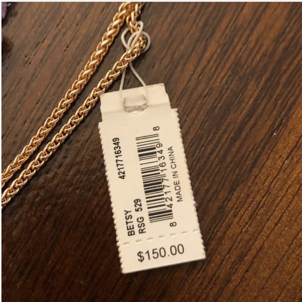 Kendra Scott Betsy Necklace Rose Gold Lilac Mother-of-Pearl NWT- neverworn - Picture 11 of 11